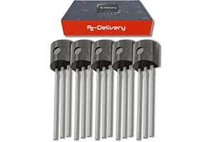 AZDelivery 3 x DS18B20 Cyfrowy Czujnik Temperatury TO92-55°C - +125°C kompatybilny z Arduino i Raspberry Pi, w tym E-Book!