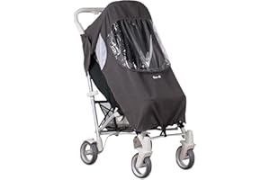 Koo-di Pack-It Keep Me Dry Universal Rain Cover for Single Pushchair | Showerproof Stroller Rain Cover | Breathable Vents & Airflow Window | Fits Any Standard Single Stroller, Pushchair & Buggy