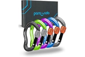 ‎PAMINDO pamindo Mini-Karabiner - Schraub-Karabiner klein - Schraubverschluss Karabinerhaken - Schlüsselanhänger - Karabiner-Set - Alu-Karabiner