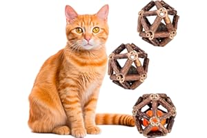 RHITCHY Gatta erba gatta giocattolo palla giocattolo giocattolo giocattolo per la pulizia dei denti molari strumenti per gatti 3 pezzi