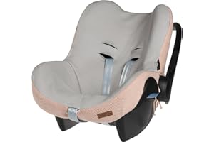 Baby's Only - Bezug Babyschale Classic - Gruppe 0+ - Geeignet für Maxi-Cosi - Babyschalenbezug aus Baumwolle - Schonbezug für Autositz - Für 3-Punkt-Gurte - Für Mädchen - Blush