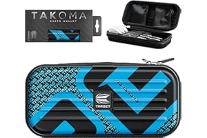 Target Darts Takoma Tag Darts Portafoglio, Misura Regolare, Blu | La Custodia per Freccette Contiene 3 Freccette | Porta Freccette Protettivo in Eva con Tasche Interne a Doppia Chiusura a Zip