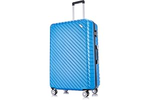 FLYMAX 32" Extra Large Suitcase 4 Wheel Lightweight Suitcases Luggage Hard Shell ABS Travel Case Hold Check in Fits 23kg - 35kg + 3 Digit Lock + 1 Year Warranty 125 Litre Capacity