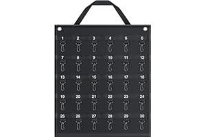 Oudain Rollable Key Case 30 Keys Roll up Key Case Organizer for Professionals Flexible Black 1680D Oxford Cloth for Car Dealership, Estate Sales, Hotel Executives, Car Rental, 21 x 44.5 cm