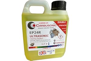 Carbusonic Carburettor Machine Parts Ultrasonic Cleaning Fluid for Engine Parts, Valves, seats, rockers & more Double Concentrated For Ultrasonic Tanks & Baths 1LT