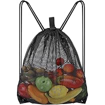 Mesh Trekkoord Tas, Mesh Strandtas, Mesh Trekkoord Tas, Mesh Gym Bag Zware Mesh Trekkoord Tas Zwaar Strand Zwemmen Gym