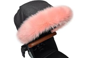 PRAM FURS Pram Fur Hood Trim Baby Stroller Accessories Pushchair Fluffy Pink Faux Furs