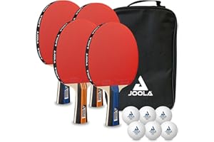‎JOOLA JOOLA Tischtennis-Set Family, Tischtennis-Set mit 4 Tischtennisschlägern, Tischtennisbällen und Tragetasche