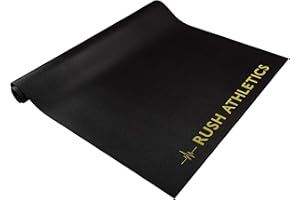 RUSH ATHLETICS X-Large Premium Jump Rope Fitness Mat - 6ft x 4ft 8mm Thick, High Density Non-Slip, Workout Mats for Home Gym Flooring - Plyo, Cardio, MMA Mats (183cm Long x 122cm Wide x 8mm Thick)