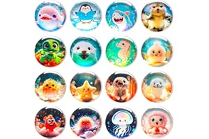 Aurinovellia 16 Pezzi Calamite per Frigorifero Animali Marini, Magneti Decorativi per Casa, Lavagnette, Armadi, Foto, calamite bambini, Magneti Magnetici Resistenti e Colorati