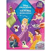 Disney Princesas Tesoro de Pegatinas - Libros de actividades para ni&ntilde;os, 350 pegatinas reutilizables, pegatinas brillantes ex
