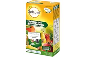 SOLABIOL Maladies Des Arbres Fruitiers - 125g - 75L De Solution - Fongicide Préventif - Lutte Contre Tavelure Bactériose Cloque - Résite Aux Intempéries SONORD125