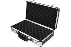 ‎HMF HMF 14403-02 Alu Waffenkoffer für Pistolen mit Zahlenschloss | 42 x 26 x 12 cm | Schwarz