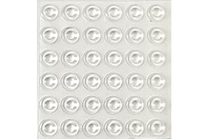 THE STICKYSTUFF COMPANY Soft Close Cupboard Door Buffer Rubber Feet Pads Adhesive Bumper Cushion 10mm x 36 Dots (Clear, 10mm)