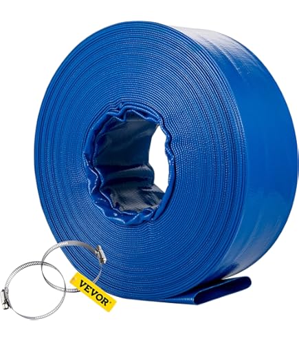 vidaXL Slang plat 3'' 50 m PVC, waterslang, pompslang, irrigatieslang, brandslang, waterslang, slang, tuinslang, waterslangen, brandslangen