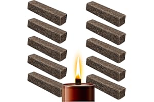 CRAZYFLY 10 Stück Dauerdocht für Wachsfresser, Dauerdocht Kerzendocht Dicke Outdoor Schmelzfeuers für Betonfeuer Kerzenreste Outdoor Kerzenrestefresser Dauerdocht (20 * 20 * 100㎜)