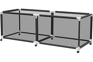 FIVMEN Carrello per palloni, 230 x 79 x 88 cm, con 4 rotoli, in rete di nylon per calcio, basket, pallavolo