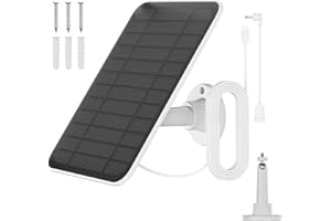 TYEYOBER 5V 4W Solarpanel für Ring Kamera,kompatibel mit Ring Spotlight Cam Battery/Spotlight Cam Plus/Ring Stick Up Cam Battery/Ring Spotlight Cam Pro/Spotlight Cam Battery,Solarpanel mit Ständer und 4m Kabel