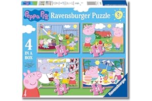 Ravensburger - Puzzles Peppa Pig 4 Pack | Puzzle Bambini 3 Anni In Su | Regalo Bimba 3 Anni In Su 72 Pezzi | Puzzle Bambini 19 X 14 Cm | Puzzles Stitch Bambina