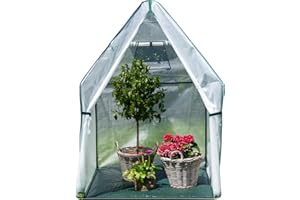 Westmann Überwinterungszelt Chili | 120x120x180 cm Weiß| Pflanzenschutz & Foliengewächshaus zum Überwintern von Pflanzen