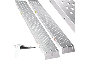 MONZANA® 2x Heavy Duty Loading Ramps 160x22.5x4.5cm | Galvanised Steel Non Slip Perforated Surface | 400kg Load Capacity | Motorbike Access Ramp ATV Quad Motorcycle Lawnmower Scooter Machinery