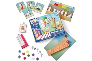 Learning Resources MathLink Cubes 11-20 Activity Set, 30 Numberblocks Activities Linked to TV Episodes, 155 Numberblocks MathLink Cubes and More, Ages 3+, Multicolor, 27 x 20.5 x 5.6 centimeters