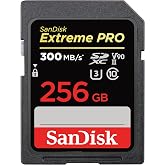 SanDisk Extreme PRO SDHC UHS-II Hafıza Kartı V90 256 GB (300 MB/s, 8K, 4K ve Full-HD Video Kaydı, RescuePRO Deluxe, Darbeye D