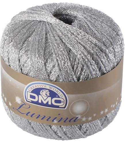 Filato London Lamé - gomitolo di filo laminato Titan Wool Colore Argento Lamè