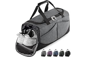 Rieeyrslza Bolsa de Deporte Bolsa Deporte Gimnasio Bolsa Gimnasio de Viaje con Compartimento