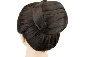IMISSU Danseur Tressé Chignon Couverture De Cheveux Donut Postiches Chouchou Chignon Perruque Chignon Sur La Fête De Mariage (M1 Chocolate Brown)
