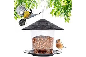 Zeqeey Vogelfutterstation zum Aufhängen, Futterspender für Garten, Samenmischungen, Sonnenblumen, Herz, Erdnüsse, Nüsse, Dunnocks, Spatzen, Rotkehlchen, kleine Vögel