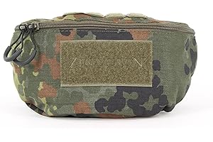 Zentauron Taktische Bauchtasche 1,25L aus Cordura - MOLLE Hüfttasche mit 2 Fächern & Klettfläche für EDC, IFAK & Outdoor - Hüftgurt 70-120 cm - Robuste Gürteltasche für Militär, Wandern & Freizeit