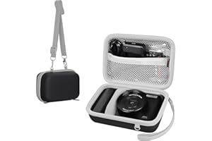 Leayjeen Funda Protectora para cámara Digital 4K, Apta para AUREAPIX/GUEVWES/ponoseu/TEFTYMON/HOOPWNE/G7X Mark III, con asa y Correa para el Hombro (Solo Funda) - Negro