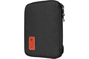 JamBer Universal Travel Kabel Organizer Tasche Reise Kabeltasche Organizer Zur Aufbewahrung von USB Kabel, Powerbank, SD Karte, USB Stick Kabeltasche mit 5 x Kabelbinder (Schwarz)