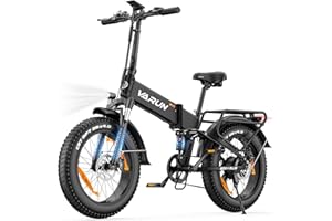 VARUN Bicicleta Electrica Plegable, 20"*4.0" Fat Tire Bicicleta Eléctrica Adulto con Batería Extraíble 48V 13Ah, Alcance de 60-120KM, E Bike con 7 Velocidades