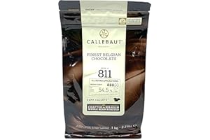 Cacao Barry Callebaut - N° 811 - Finest 54.5% Belgian Dark Chocolate Couverture (Callets) - 1kg