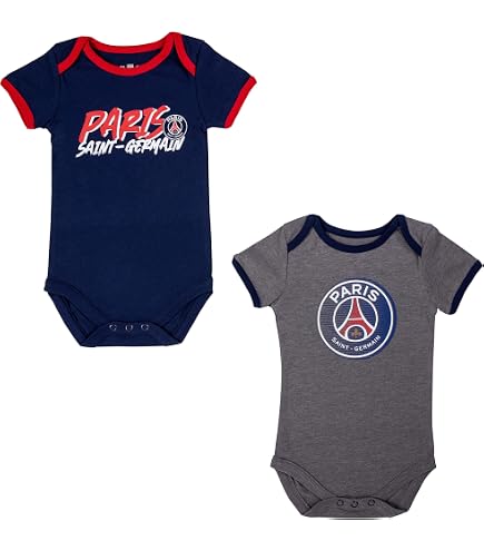 Body Bébé Personnalisé "Supporter Du PSG Comme Papa" - Manches Courtes, Coton, Neuf Avec étiquettes