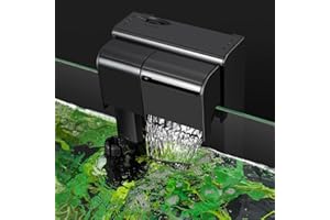 SOUSLOW 5w Filtro dell'acquario da 450 L/H, Filtro Acquario, Flusso d'Acqua Regolabile Silenzioso, Circolazione di Ossigeno per Acquario 10-100 Litri