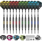 CyeeLife Dardos con punta de pl&aacute;stico, 12 piezas Set de Softdarts con punta de pl&aacute;stico, 16g Dardos Softdarts profesionales,