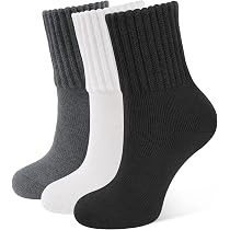 Josnown 5 Paia Calzini Termici Invernali Donna – Spessi E Caldi In Lana – Alti Fino Al Polpaccio – Taglia 36-40 – Colore Nero Unito