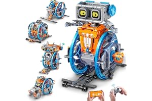 HiWEEGO Technik Roboter für Kinder Bauspielzeug mit LED-Augen, 5-in-1 Fernbedienung und App Wiederaufladbare RC Robot mit einzigartigem Raddesign Geschenk für Jungen Mädchen Teens ab 12+ (783 Stück)