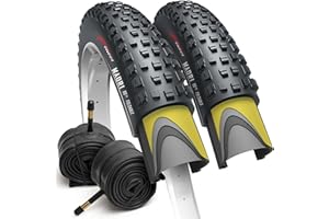 Fincci Cubiertas MTB 29 x 2.25 Pulgadas con 2 Camara de Aire Schrader 57-622 - Neumáticos Plegable 29 con 1mm Antipinchazos para Adulto, Gravel, Montaña, Eléctrica, Mountain Bike y Bicicleta Carretera