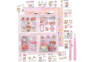 Eozighi 100 Piezas Pegatina Graffiti para Niñas Kawaii Stickers Mini Pegatinas de Dibujos Utilizado para Cuadernos, Planificadores de Albumes, Diarios y Artesanías