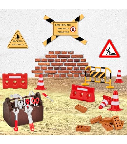 Wichtel-Zaunset Mit Lichterkette - 90cm Miniatur-Holzzaun Für Weihnachtsdeko & Puppenhaus