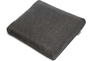 bomoe Lounge Cojines Jardin Exterior 50x40 cm – Funda de Almohada Lavable & Protección UV – Cómodo Cojín Respaldo 8 cm Grosor – Acolchado Salón Ratán Muebles Jardin Antracita – ilano