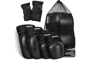 ONTYZZ Equipo de Protección Adulto Adolescentes Rodilleras Set Coderas Protectores Muñequeras 6 en 1 Set de Protección para Patinaje Bicicleta Skate Esqui Protecciones Patines Kit de protección Scooter