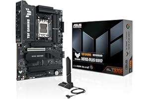 ASUS TUF GAMING X870E-PLUS WIFI7 Scheda madre AMD ATX, 16+2+1 Stadi di Alimentazione, DDR5, PCIe 5.0x16 SafeSlot con Q-Release Slim, 4 slot M.2, WiFi 7, USB4 40 Gbps posteriore, Fast Charge, Aura Sync