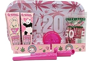 raupir Set pink Cones Purize Filter Grinder Papers Tubes Drehtablett G-ROLLZ King size Pink Choosypapers Unicorn King Size