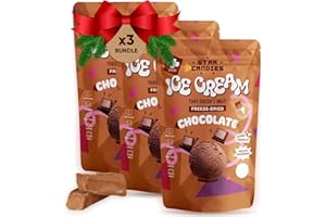 Star Candies Freeze Dried Ice Cream Chocolate - No Melting Freeze Dried Sweets - Crunchy Camping Food - Premium Astronaut Ice Cream loved by Kids and Adults - Space Food, Gift (150 g, 3 pack)