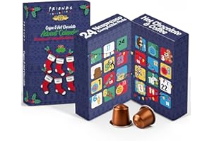 CAFFÉLUXE Calendrier de l'Avent Friends Nespresso Coffee – Capsule originale aromatisée au café de Noël compatible avec Nespresso (24 capsules)